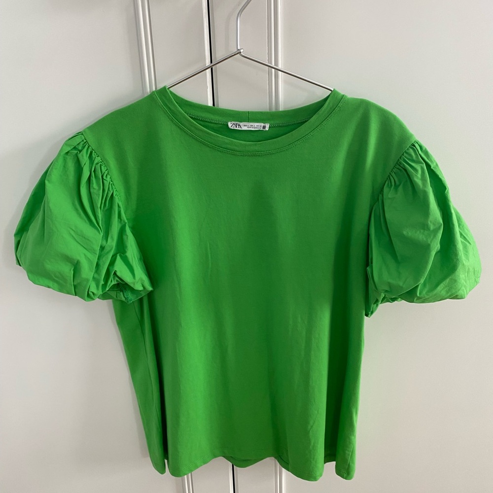Zara Puffy Sleeve Tee